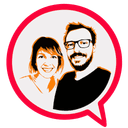 The Airtodos logo: Vero and Chris in a speech bubble