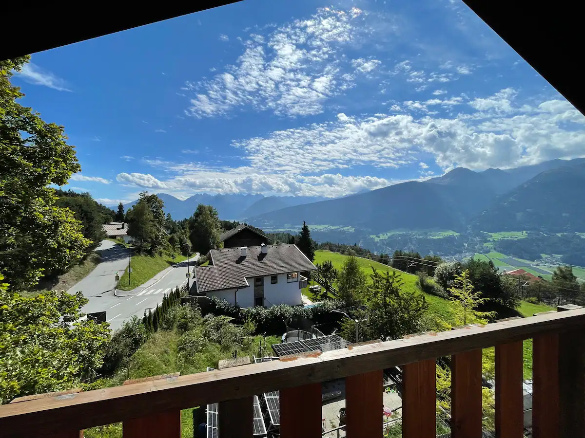 The mountain view from Lindennest’s balcony